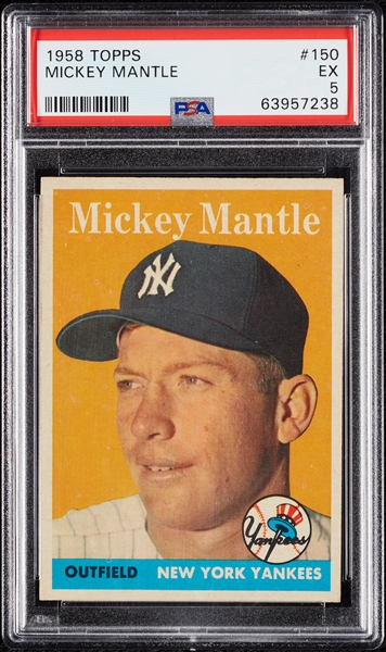 1958 Topps Mickey Mantle No. 150 PSA 5