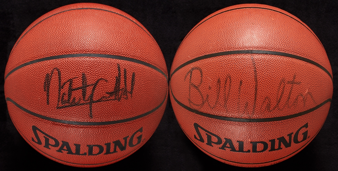 Nate Archibald & Bill Walton Signed Basketball Pair (2)