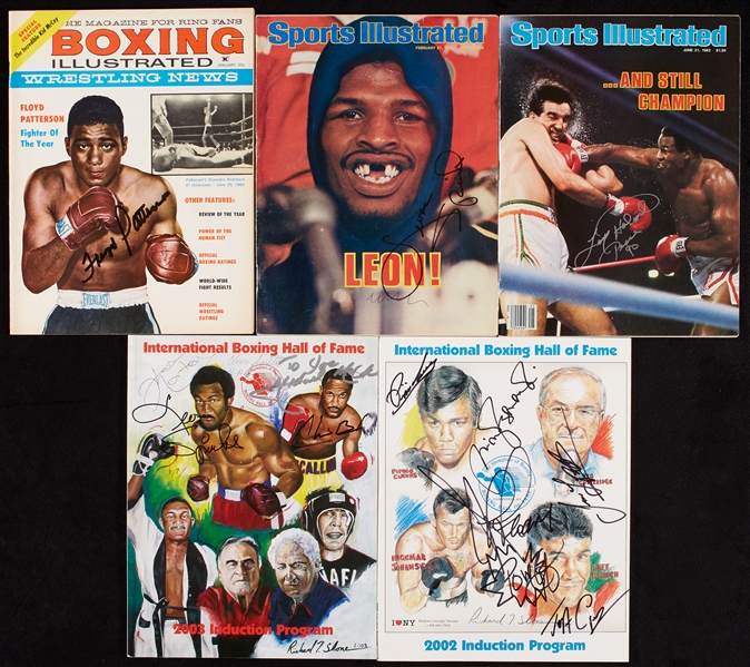 Signed Boxing Programs, Magazine Group with Leonard, Foreman (24)