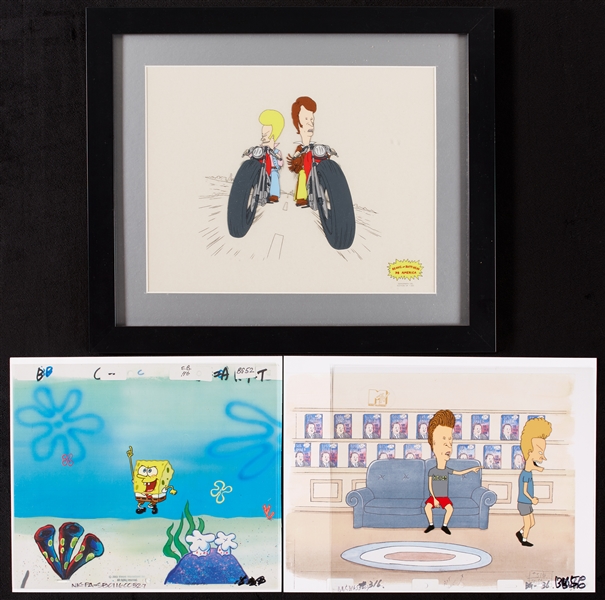 Spongebob and Beavis & Butthead Animation Cels (3)