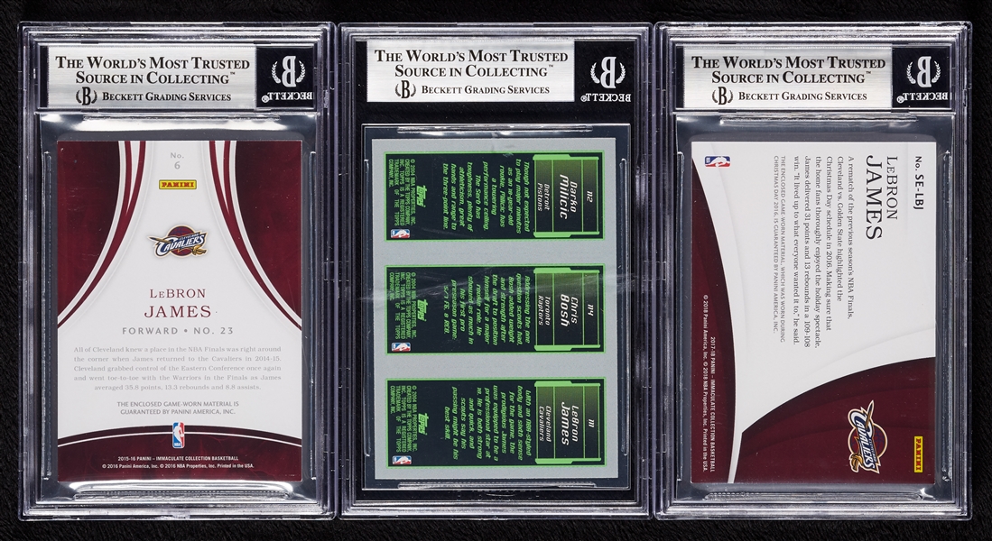 LeBron James RC & Game-Used BGS-Graded Trio (3)