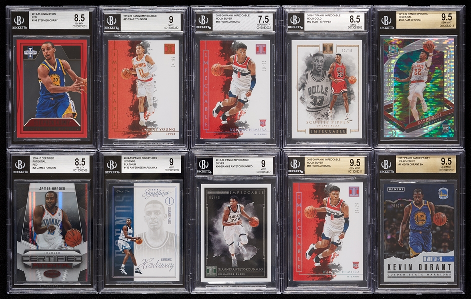 BGS-Graded Low-Number Parallel Group with Giannis, Curry, Durant (10)