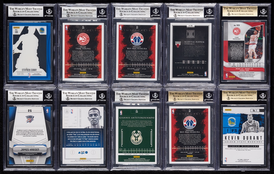 BGS-Graded Low-Number Parallel Group with Giannis, Curry, Durant (10)