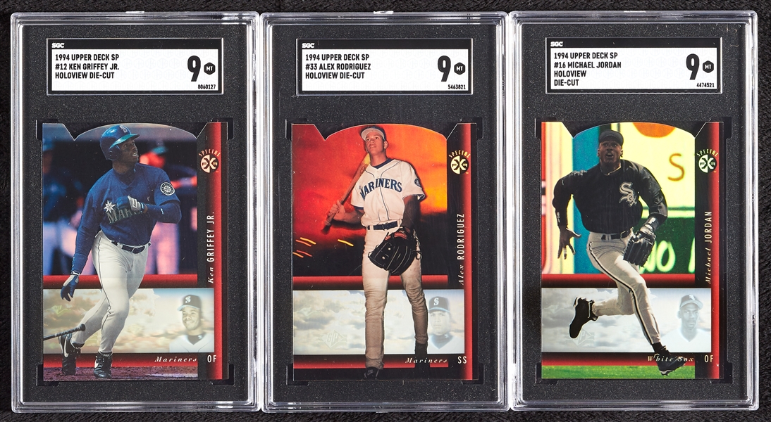 1994 SP Holoview Red Die-Cuts & Blue Complete Sets (2)