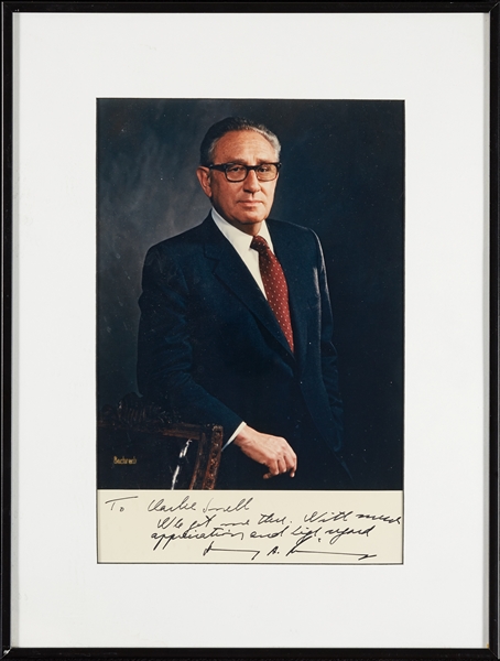Henry Kissinger Signed 8x10 Framed Photo