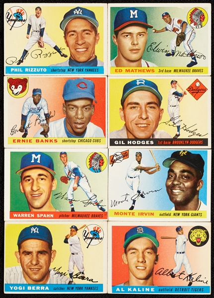 1955 Topps Baseball Complete Set, Eight Keys Slabbed – Clemente and Koufax RCs PSA 3 (206)