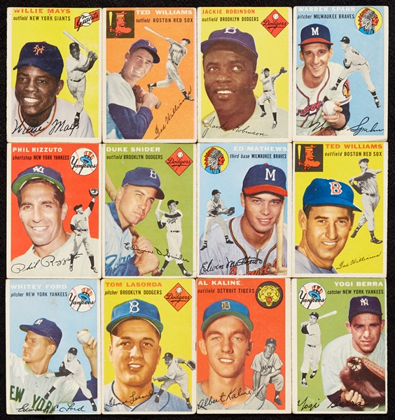 1954 Topps Baseball Near Set, Banks PSA 2 M/C (247/250)