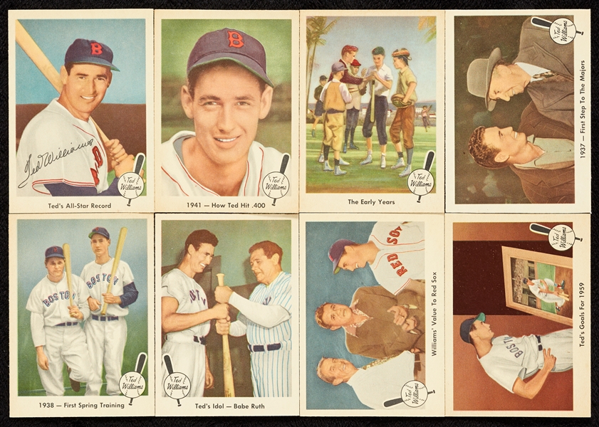 1959 Fleer Life of Ted Williams Complete Set, No. 68 Ted Signs – PSA 7 (80)