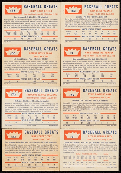 1960 Fleer Baseball Greats Super High-Grade Complete Set (79)