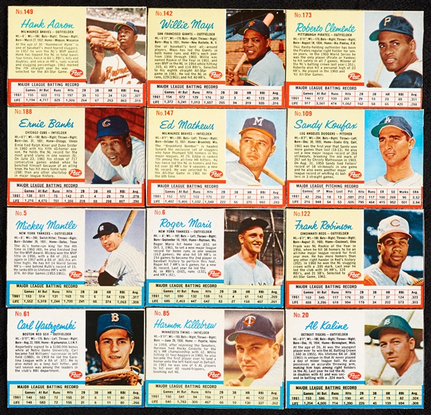 1962 Post Cereal Baseball Near Set (198/200)
