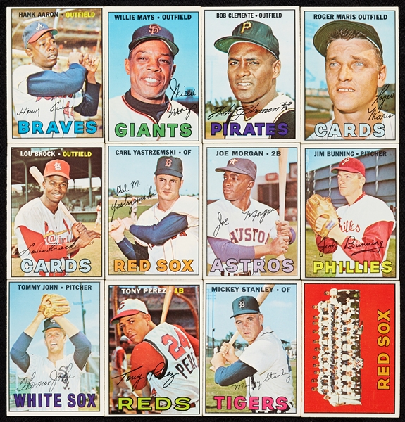 1967 Topps Baseball Near Set, Seaver RC PSA 6, Mantle PSA 5 (604/609)