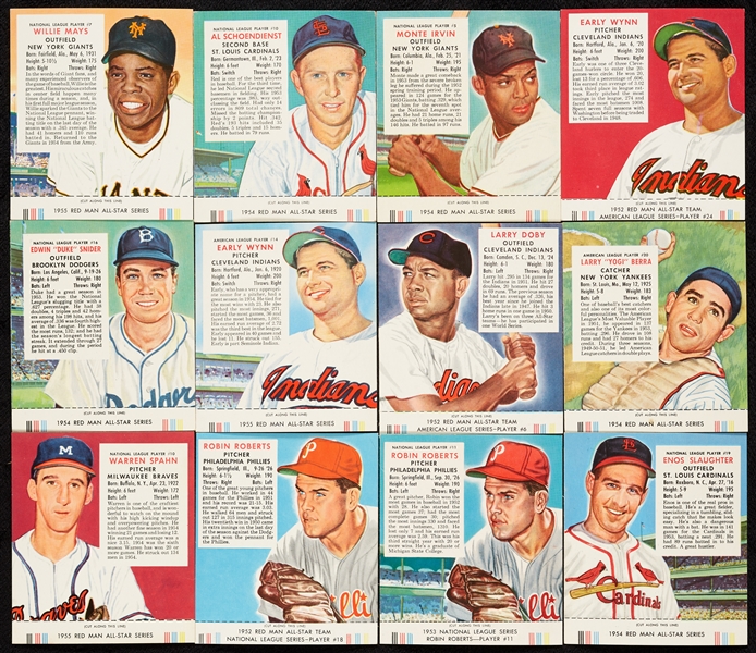 1952-55 Red Man Tobacco Group With Tabs, 13 HOFers (50)