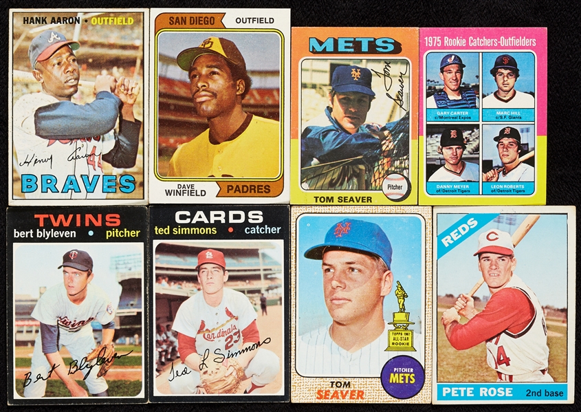 1960s-70s Topps Baseball Hall of Famers Group (225)
