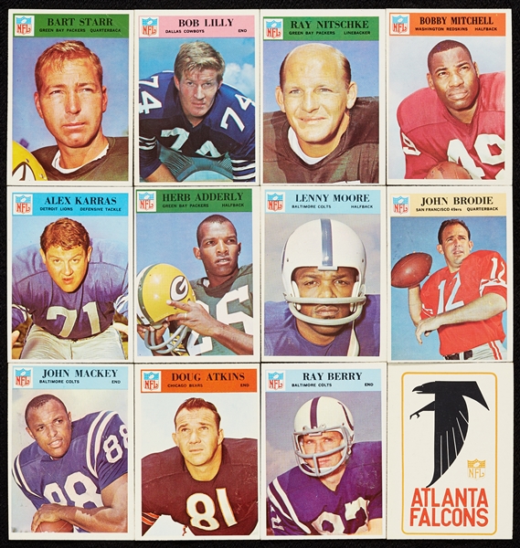 1966 Philadelphia Gum Football Massive High-Grade Partial Set, 37 Slabs (393)
