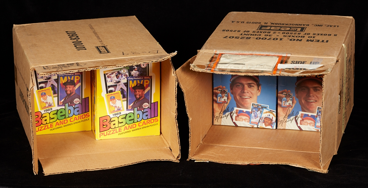 1988 & 1989 Donruss Baseball Unopened Wax Box Group in Original Cases (13)