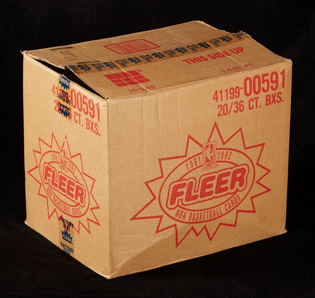 1991-92 Fleer Series 2 Basketball Wax Box Near Case (15/20)