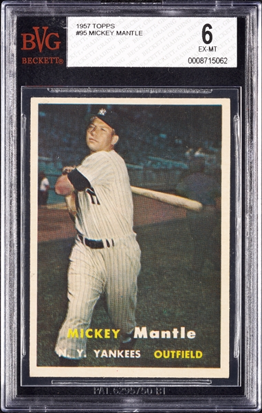1957 Topps Mickey Mantle No. 95 BVG 6