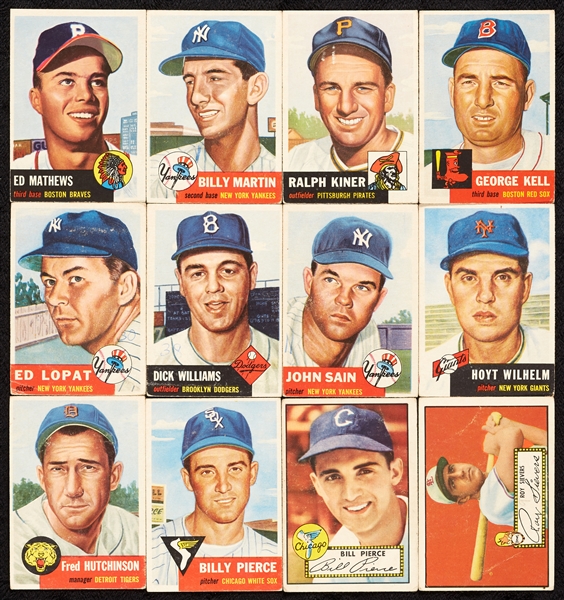 1952-53 Topps Baseball Group, Five HOFers (112)
