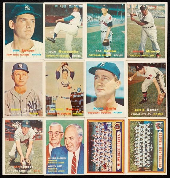 1957-59 Topps Baseball High-Grade Group, Four HOFers (82)