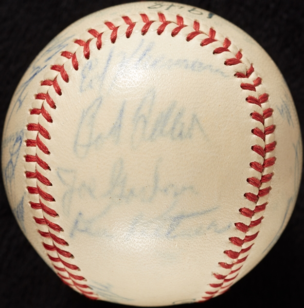 1948 Cleveland Indians World Champs Team-Signed Baseball (PSA/DNA)