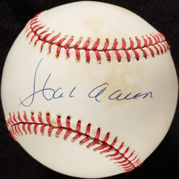 Hank Aaron Single-Signed ONL Baseball (PSA/DNA)