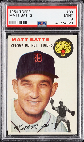 1954 Topps Matt Batts No. 88 PSA 9 (Only 1 Graded Higher)