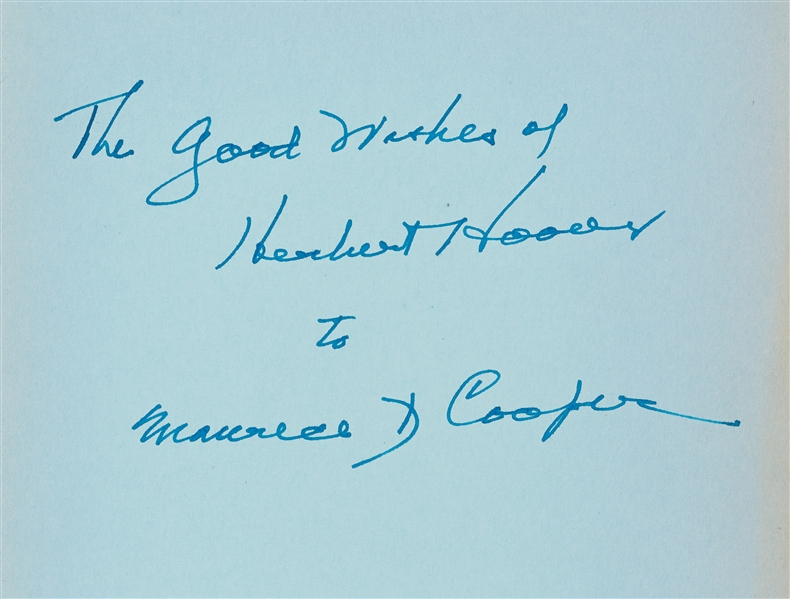 Herbert Hoover Signed The Great Depression Book (BAS)