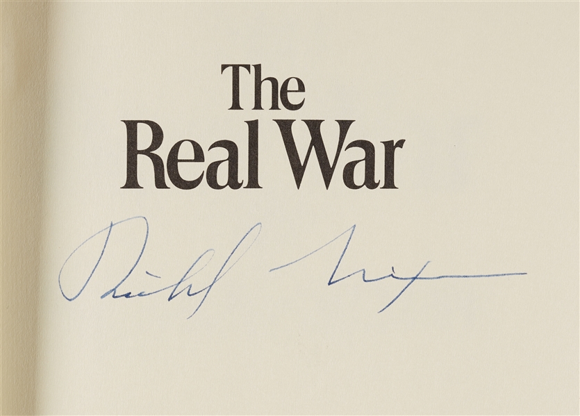 Richard Nixon Signed The Real War Book (BAS)