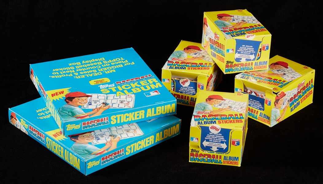 1981 Topps Baseball Stickers & Albums Boxes Group (6)