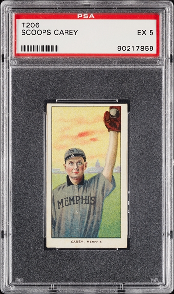 1909-11 T206 Scoops Carey (Old Mill Back) PSA 5