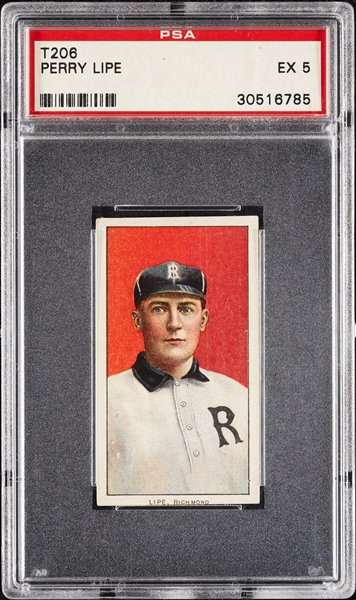 1909-11 T206 Perry Lipe (Old Mill Back) PSA 5