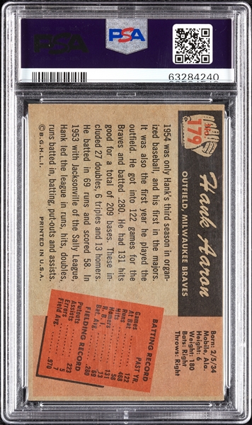 1955 Bowman Hank Aaron No. 179 PSA 6