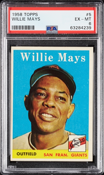 1958 Topps Willie Mays No. 5 PSA 6