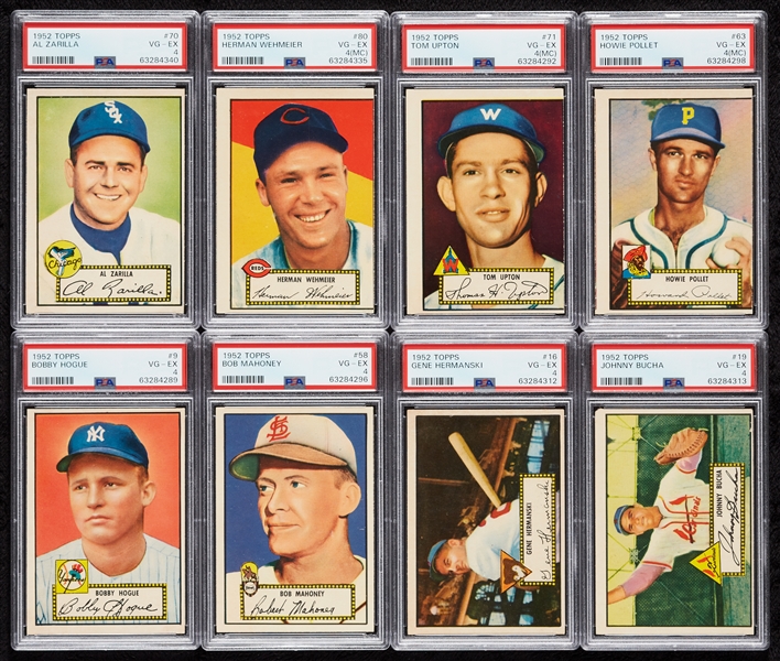 1952 Topps PSA 4 Graded Group with Ashburn (14)