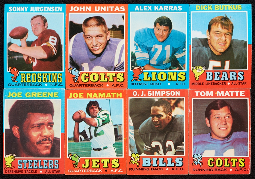 1971 Topps Football Complete Set, Plus Inserts (271)