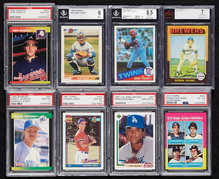 Large Group 1964-92 Baseball High-Grade Rookies, Most Mint, 28 Slabs (29)