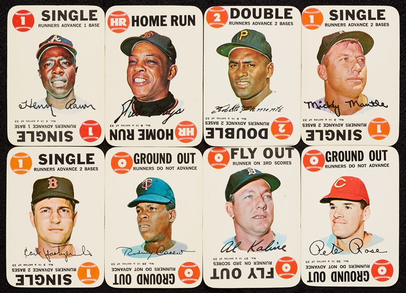 1968 Topps Baseball Game Inserts High-Grade Complete Set (33)