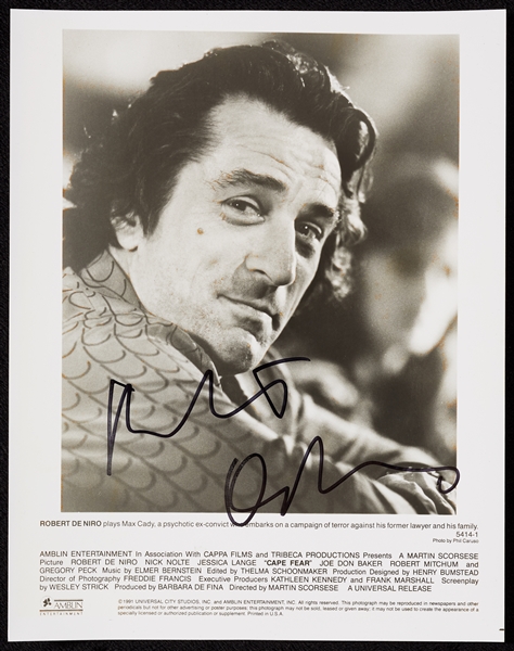 Robert De Niro Signed 8x10 Photo (BAS)