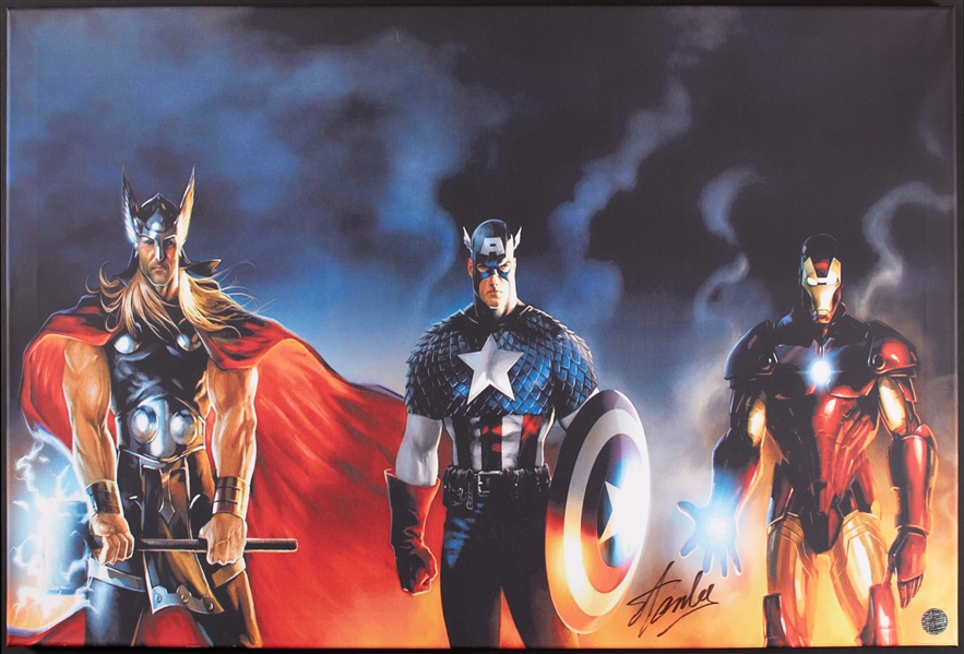 Stan Lee Signed The Avengers Canvas Print (BAS)