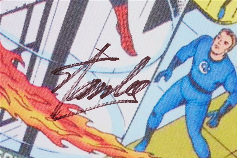 Stan Lee Signed The Amazing Spiderman No. 1 Print (BAS)