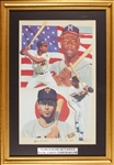 Hank Aaron & Sadaharu Oh Signed 17x26 Framed Lithograph (21/500) (BAS)