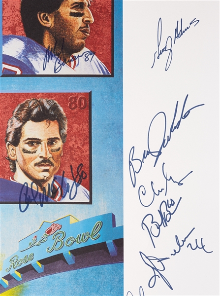 1986 New York Giants Super Bowl XXI Champions Team-Signed Lithograph (BAS)