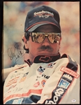 Dale Earnhardt Sr. Signed 18x24 Famous Racers Print (PSA/DNA)