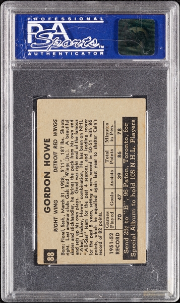 1952 Parkhurst Gordie Howe No. 86 PSA 5 (OC)