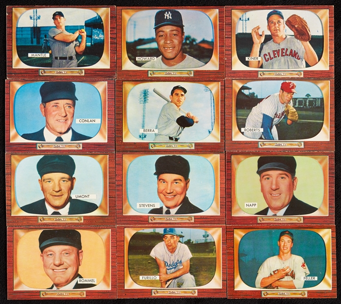 High-Grade 1955 Bowman Baseball Array With Mantle, 25 Slabs, 10 HOFers, 17 High Nos. (102)