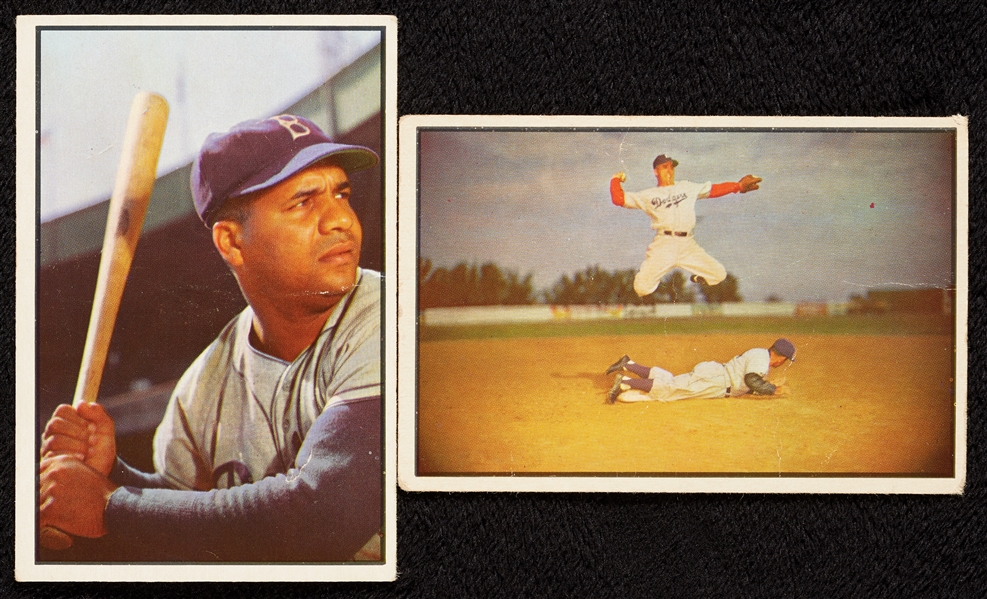 1953 Bowman Color Cards from Reese and Campanella (2)
