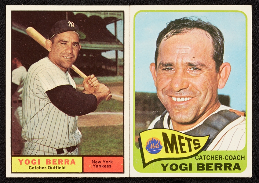 1961 and 1965 Topps Yogi Berra Group (2)