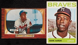 1955 Bowman and 1964 Topps Hank Aaron Group (2)