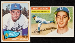1956 and 1965 Topps Sandy Koufax Group (2)