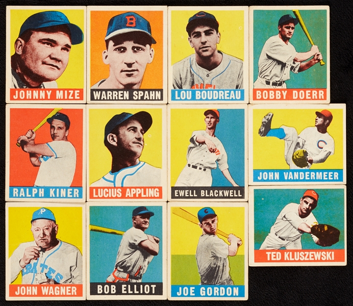 1948 Leaf Baseball Group, Eight HOFers Including Wagner, Six Rookies (41)